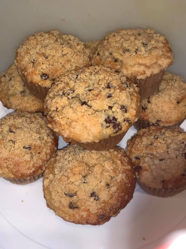 Chocolate Chip Streusel Muffins (1 DOZEN)