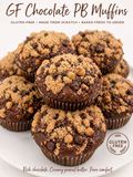 *NEW* GF Chocolate PB Muffins (1 DOZEN)