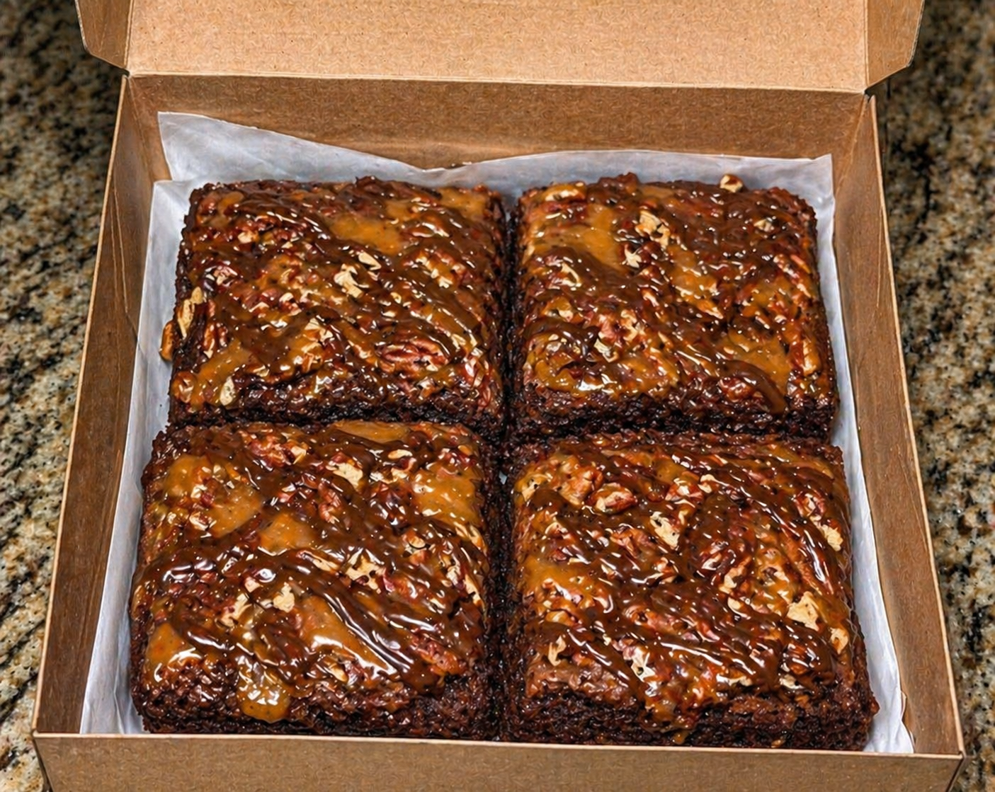 Gooey Turtle Brownies (1 DOZEN)