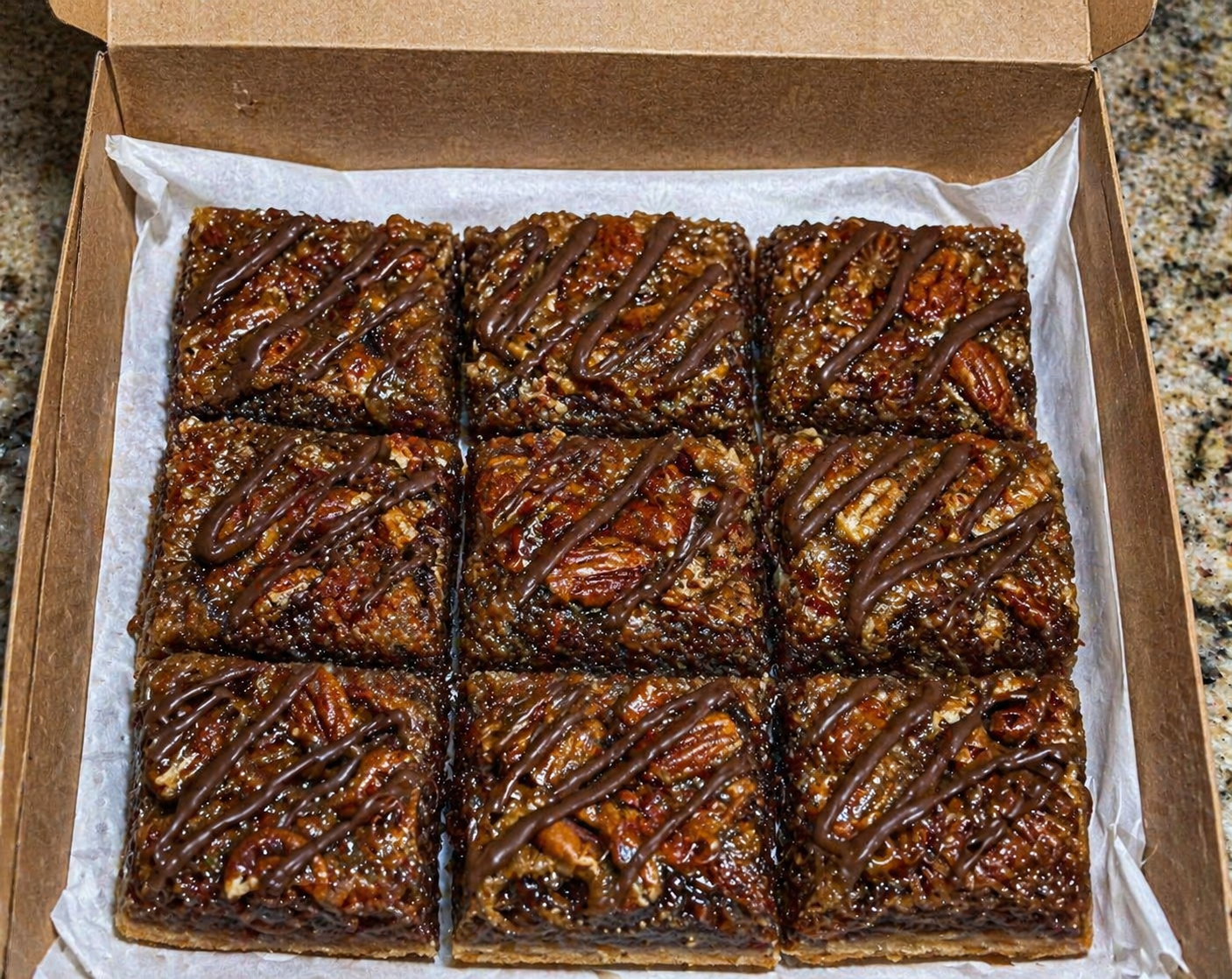Chocolate Pecan Pie Bars (1 DOZEN)