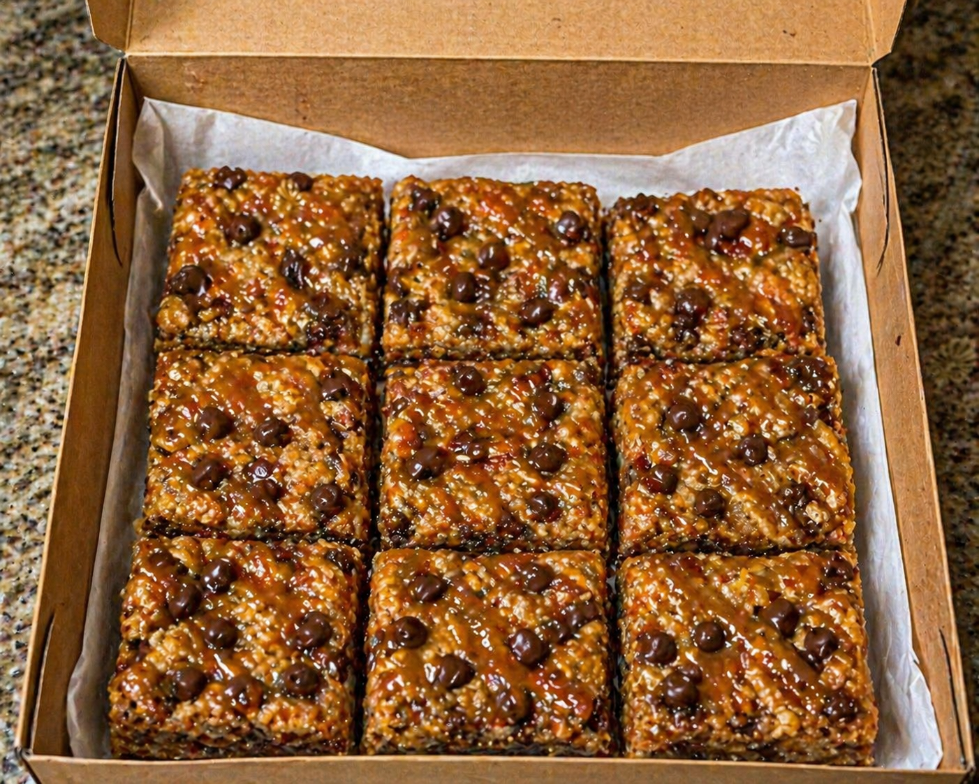 Caramel Chocolate Chip Oat Bars (1 DOZEN)